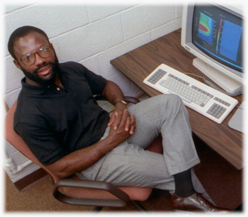 Philip Emeagwali in his office
