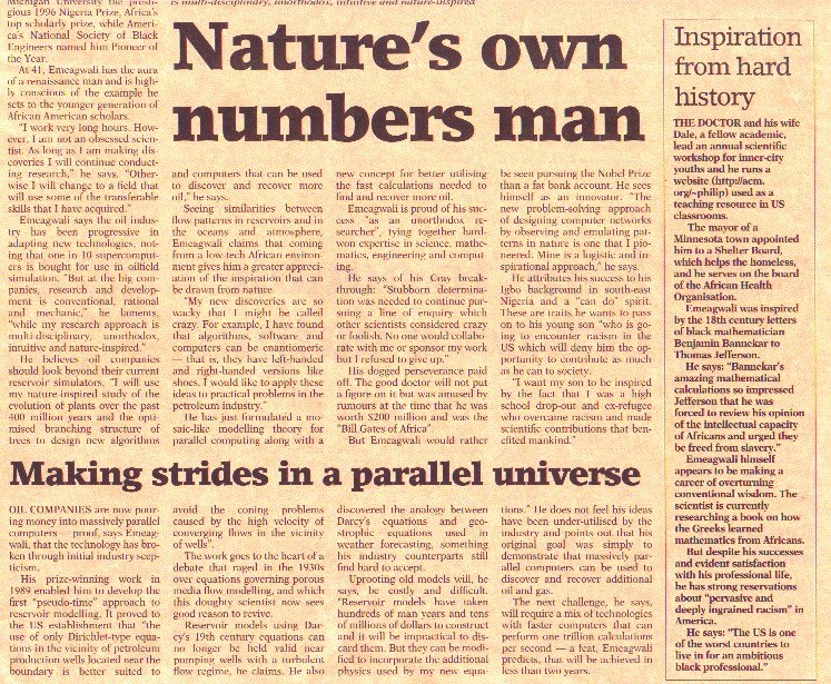 Nature's own numbers man